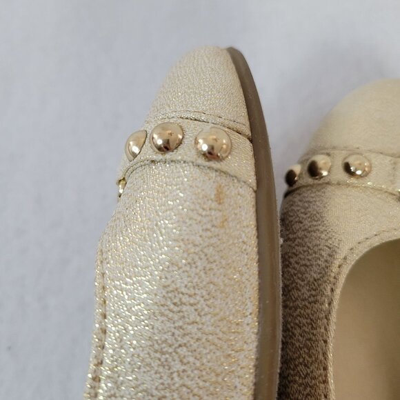 G By Guess Womens Gold Tone Slip-On Ballet Flats Size 9 - Picture 6 of 9